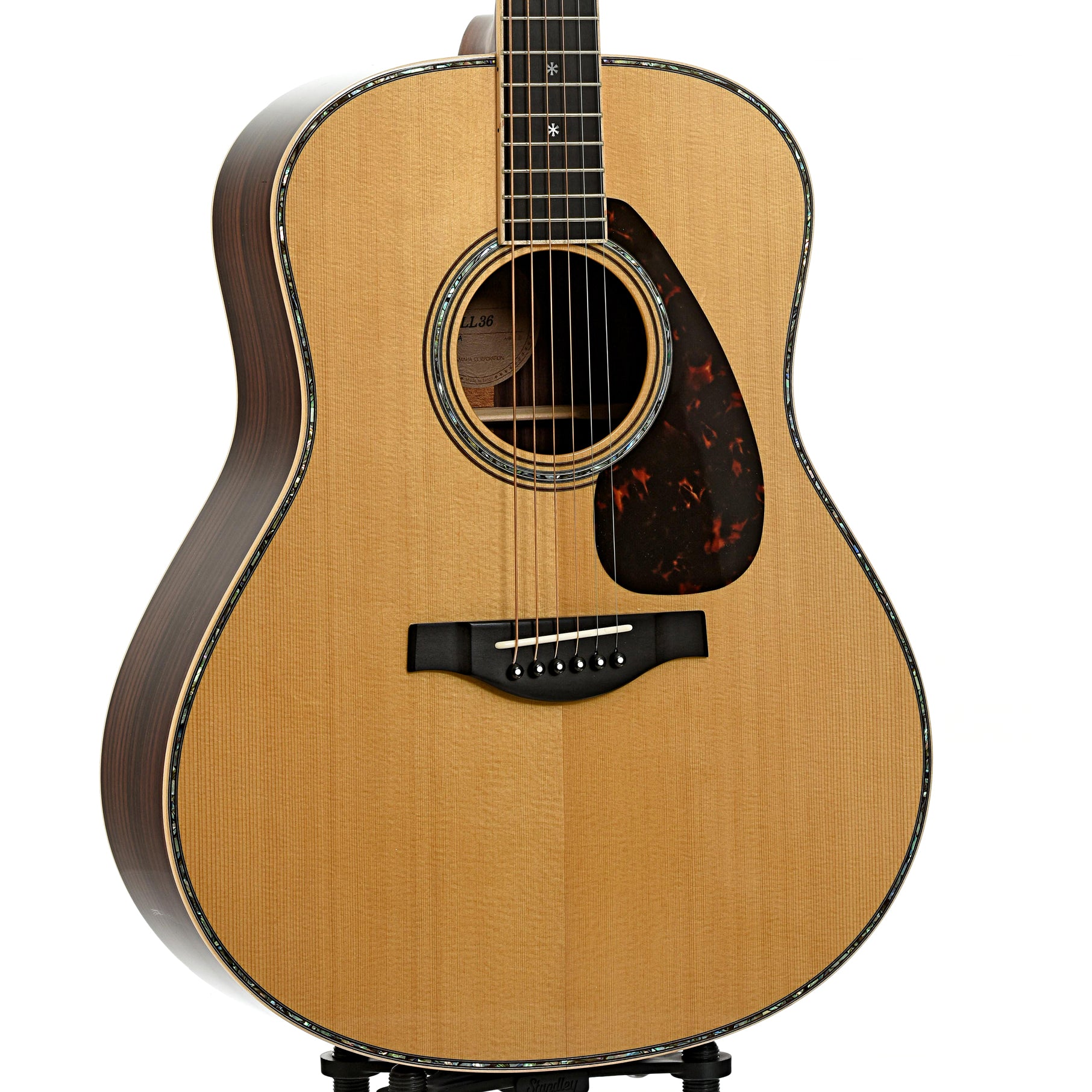 Front and side of Yamaha LL36 Acoustic Guitar