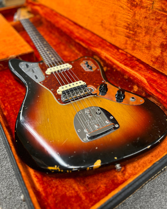 Showroom photo of Front of Fender Jaguar Electric Guitar (1964)