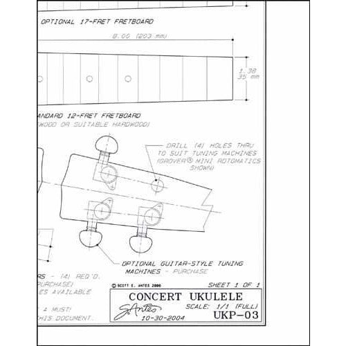 Image 1 of Blueprint - Concert Ukulele - SKU# 113-45 : Product Type Media : Elderly Instruments