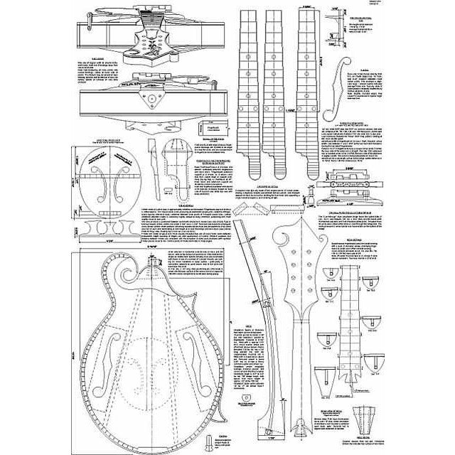 Image 1 of Gibson Lloyd Loar F-5 Mandolin Plans - Version 4 - SKU# 656-1 : Product Type Media : Elderly Instruments