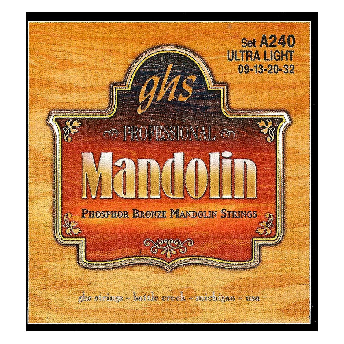 GHS A240 Phosphor Bronze Ultra Light Gauge Mandolin Strings