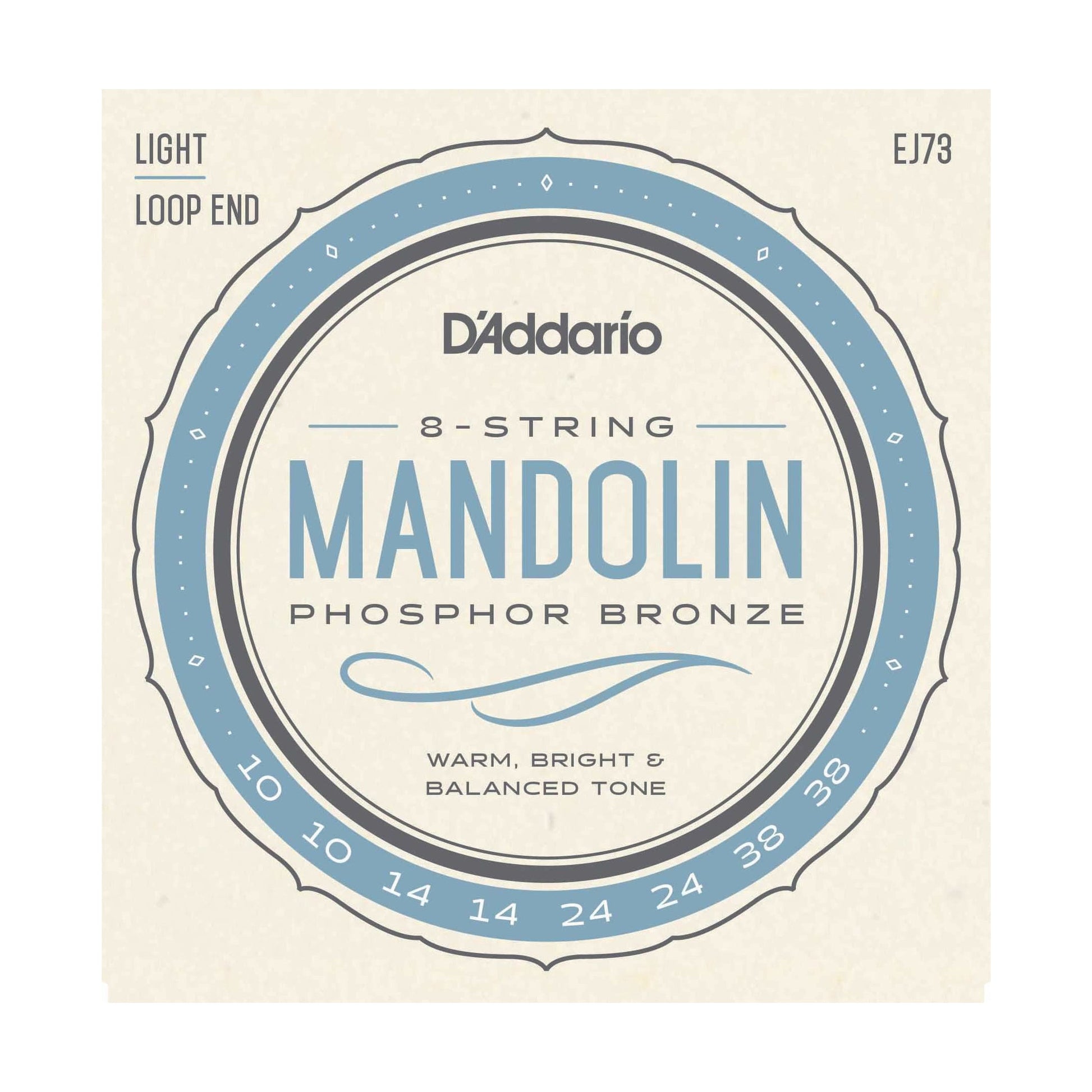 D'Addario EJ73 Phosphor Bronze Light Gauge Mandolin Strings