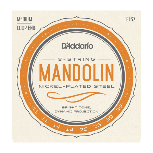 D'Addario EJ67 Nickel Plated Steel Medium Gauge Mandolin Strings