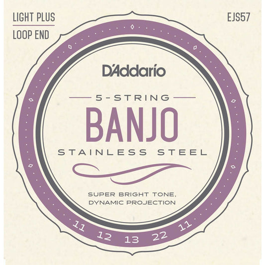 Image 2 of D'Addario EJS57 Stainless Steel Custom Medium Gauge 5-String Banjo Strings - SKU# JS57 : Product Type Strings : Elderly Instruments