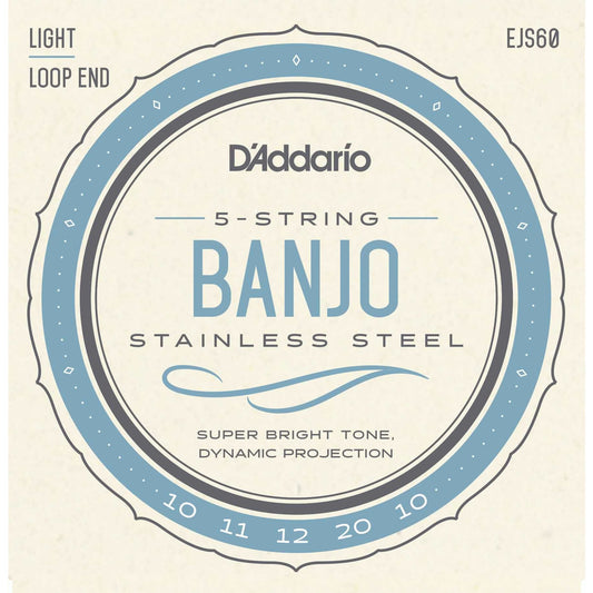 Image 2 of D'Addario EJS60 Stainless Steel Light Gauge 5-String Banjo Strings - SKU# JS60 : Product Type Strings : Elderly Instruments