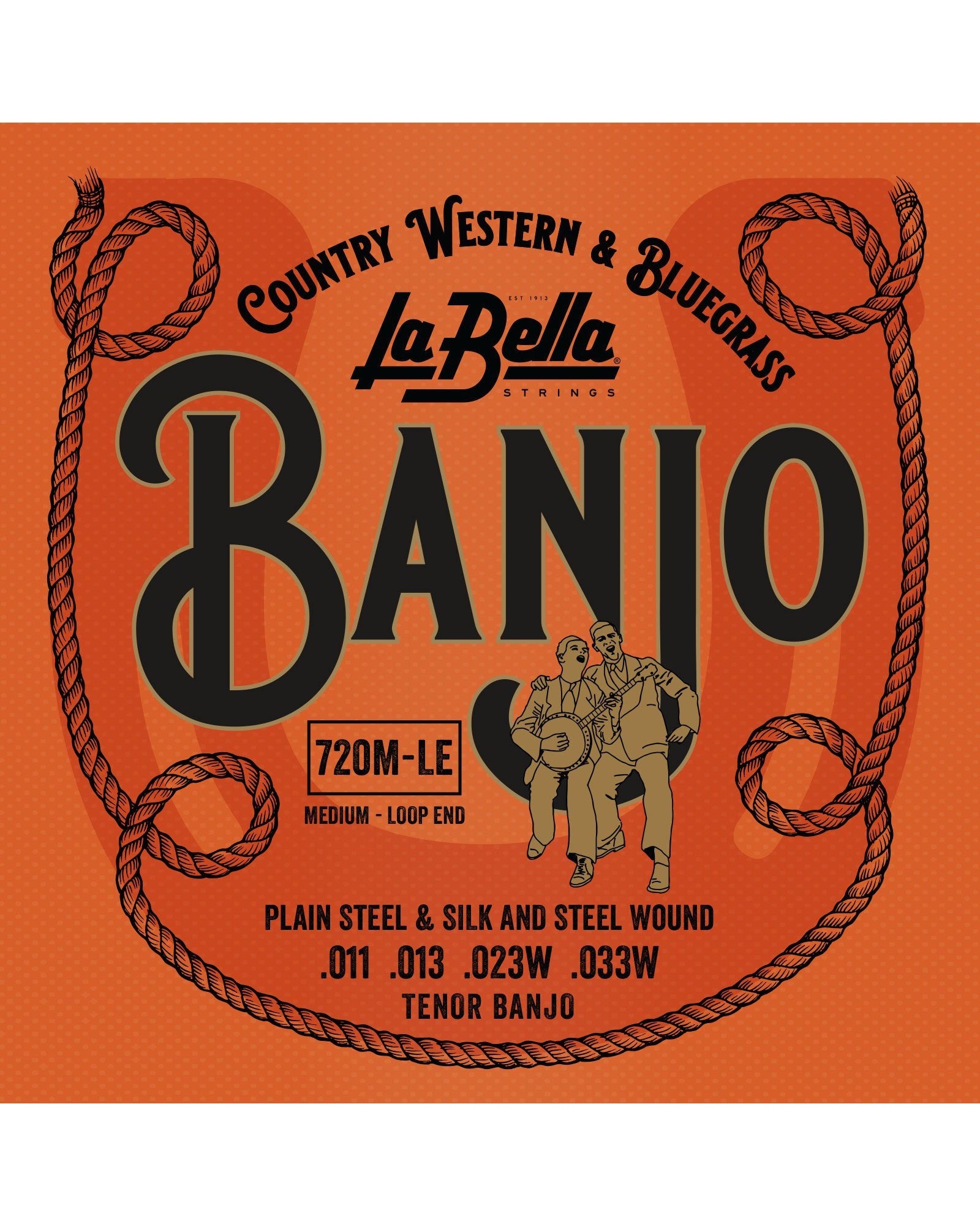 Image 1 of La Bella 720M Loop End Medium Gauge 4-String Tenor Banjo Strings - SKU# L720M : Product Type Strings : Elderly Instruments