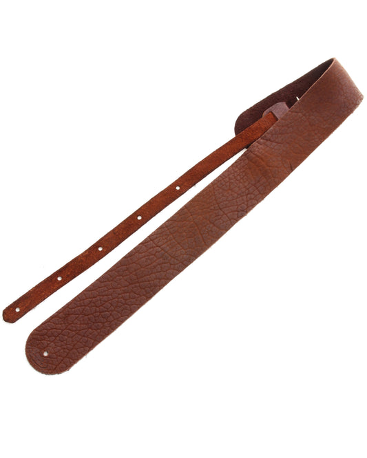 Front of LAKOTA LEATHERS 3" GUITAR STRAP, MAHOGANY