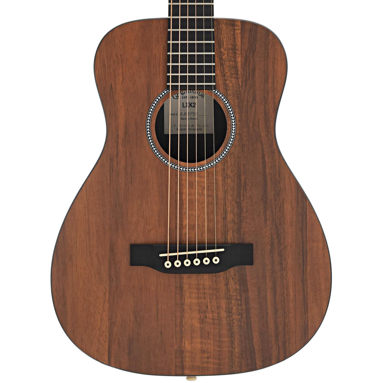 Front of Martin LXK2 Koa Little Martin 