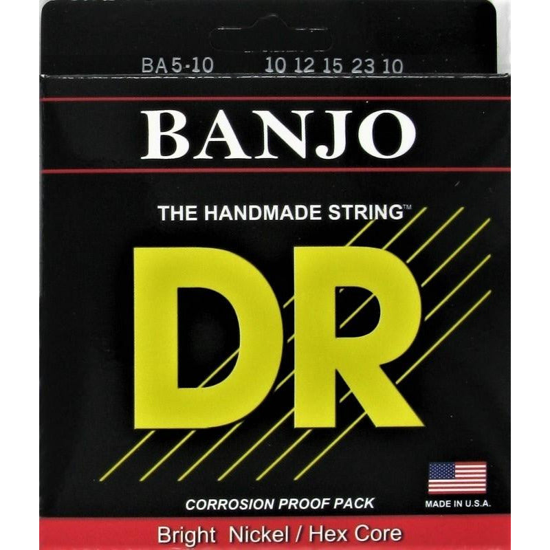 Image 2 of DR BA5-10 Original Style Nickel Wound 5-String Banjo Set - SKU# DRBA510 : Product Type Strings : Elderly Instruments