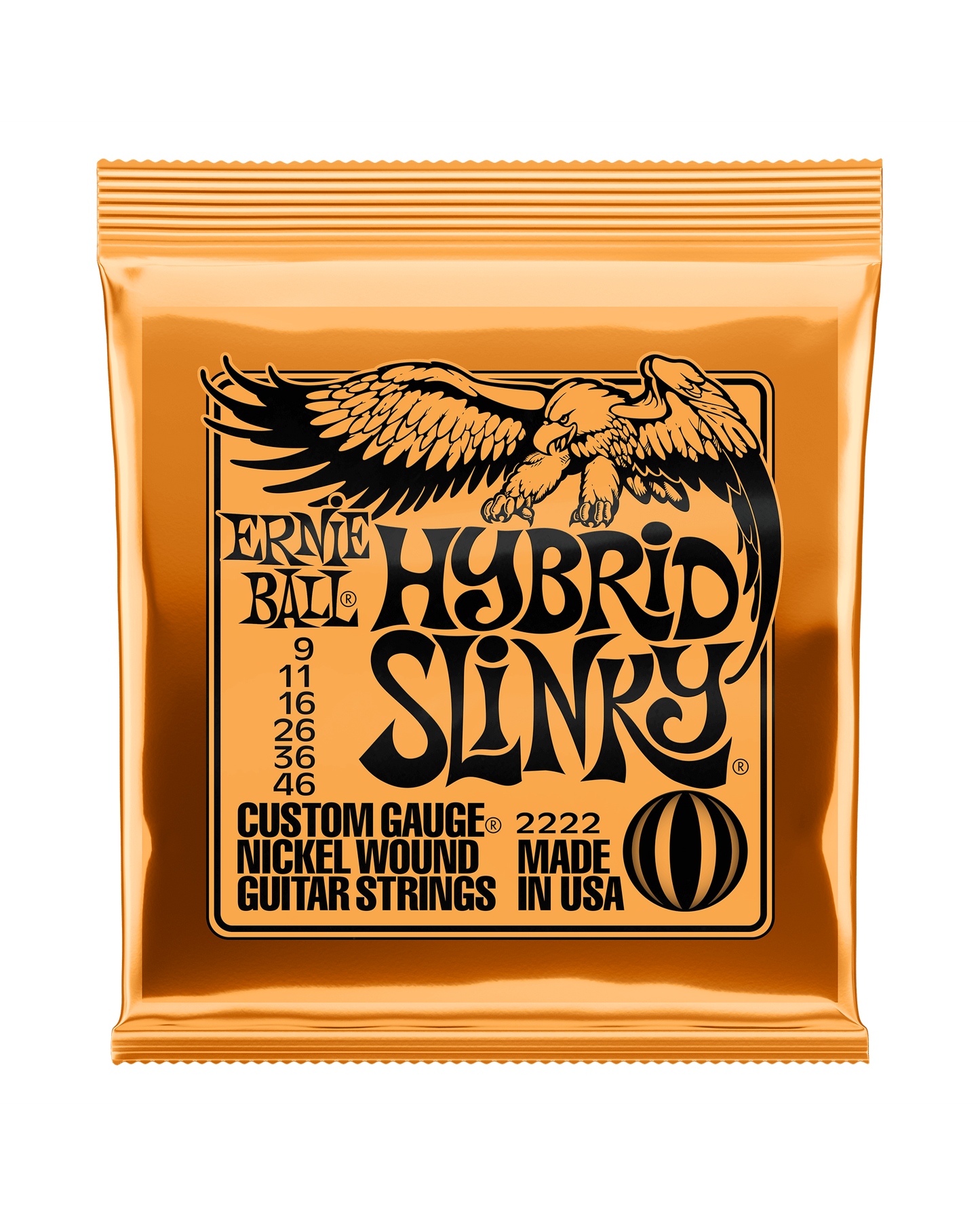 Image 2 of Ernie Ball 2222 Nickel Roundwound Hybrid Slinky Light Electric Guitar Strings - SKU# EB22 : Product Type Strings : Elderly Instruments