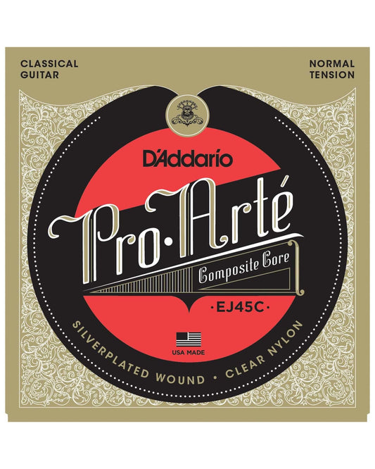 Image 1 of D'Addario EJ45C Pro-Arte Silverplated Wound Clear Nylon Normal Tension Classical Guitar Strings - SKU# EJ45C : Product Type Strings : Elderly Instruments