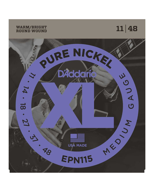 Image 1 of D'Addario EPN115 Round Wound XL Pure Nickel Medium Gauge Electric Guitar Strings - SKU# EPN115 : Product Type Strings : Elderly Instruments