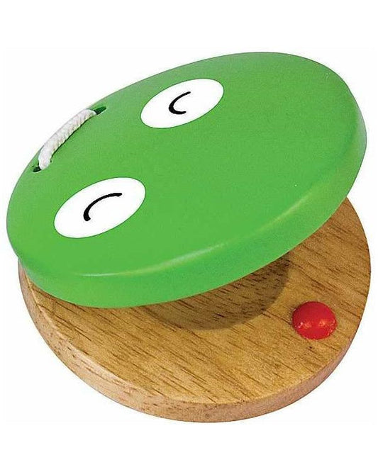 Front of Green Tones Frog Castanet