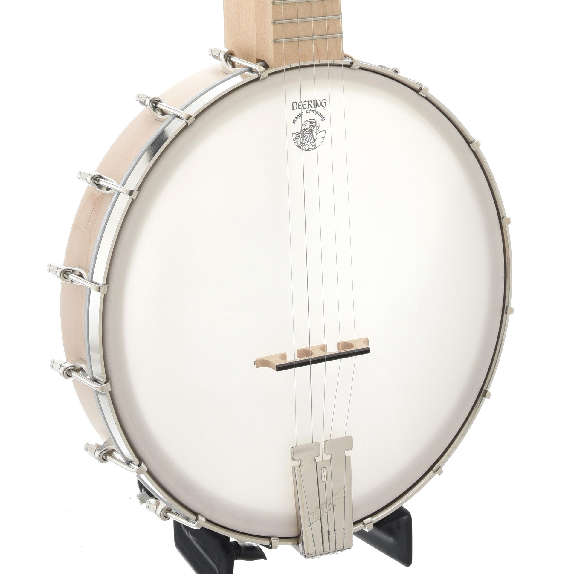 Front and Side of Deering Goodtime Openback Banjo