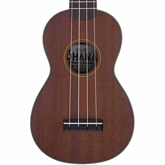 Front of Ohana SK-20 Soprano Ukulele