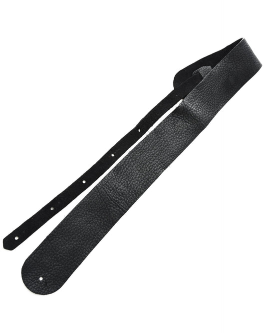 Front of LAKOTA LEATHERS 3" GUITAR STRAP, BLACK