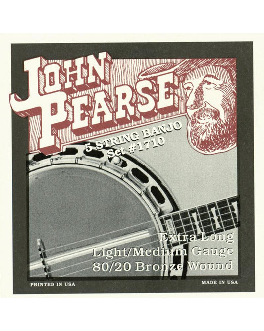 Image 1 of John Pearse 1710LM 80/20 Bell Bronze Extra Long Light/Medium 5-String Banjo Strings - SKU# JP1710 : Product Type Strings : Elderly Instruments