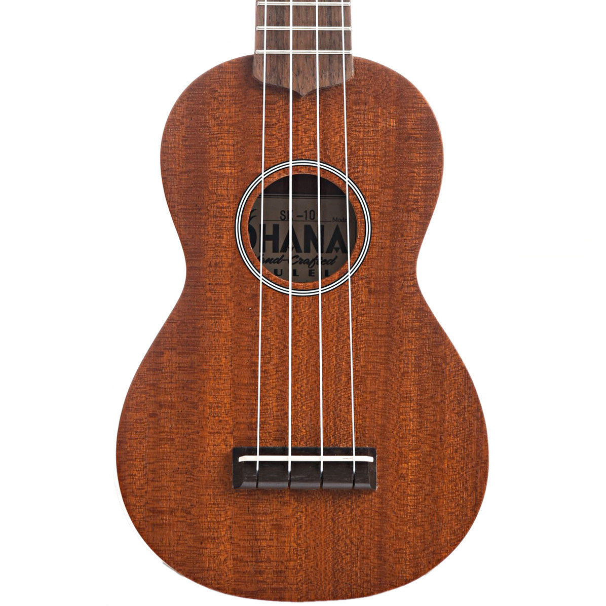 Front of Ohana SK-10 Soprano Ukulele, Natural Finish