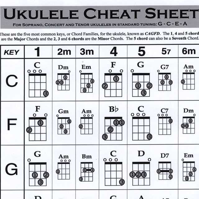 Image 1 of (271) UKULELE CHEAT SHEET - SKU# 578-30 : Product Type Media : Elderly Instruments