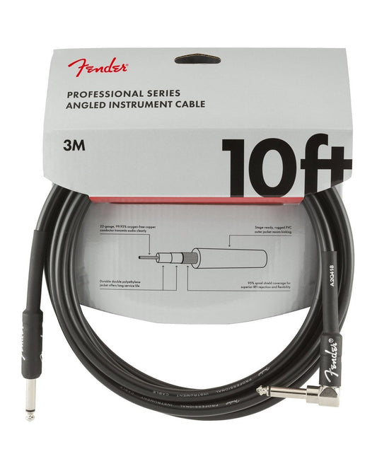 Front of Fender Professional Series Instrument Cable in packaging