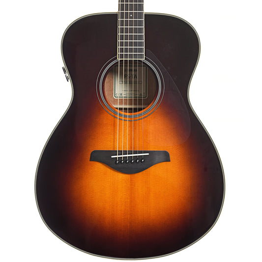 Front of Yamaha FS-TA Brown Sunburst TransAcoustic 