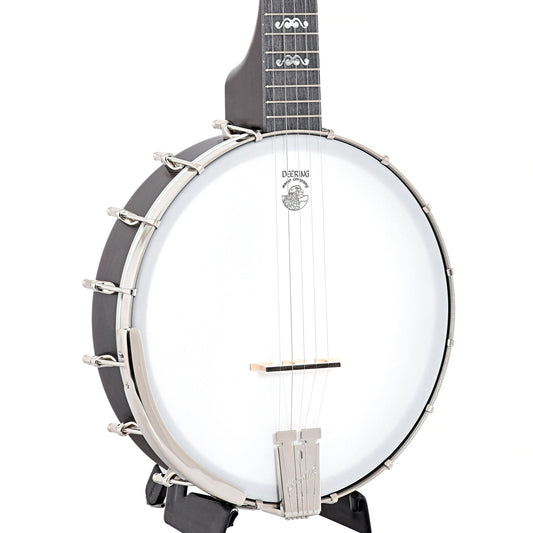 Front and Side of Deering Artisan Goodtime Openback Banjo