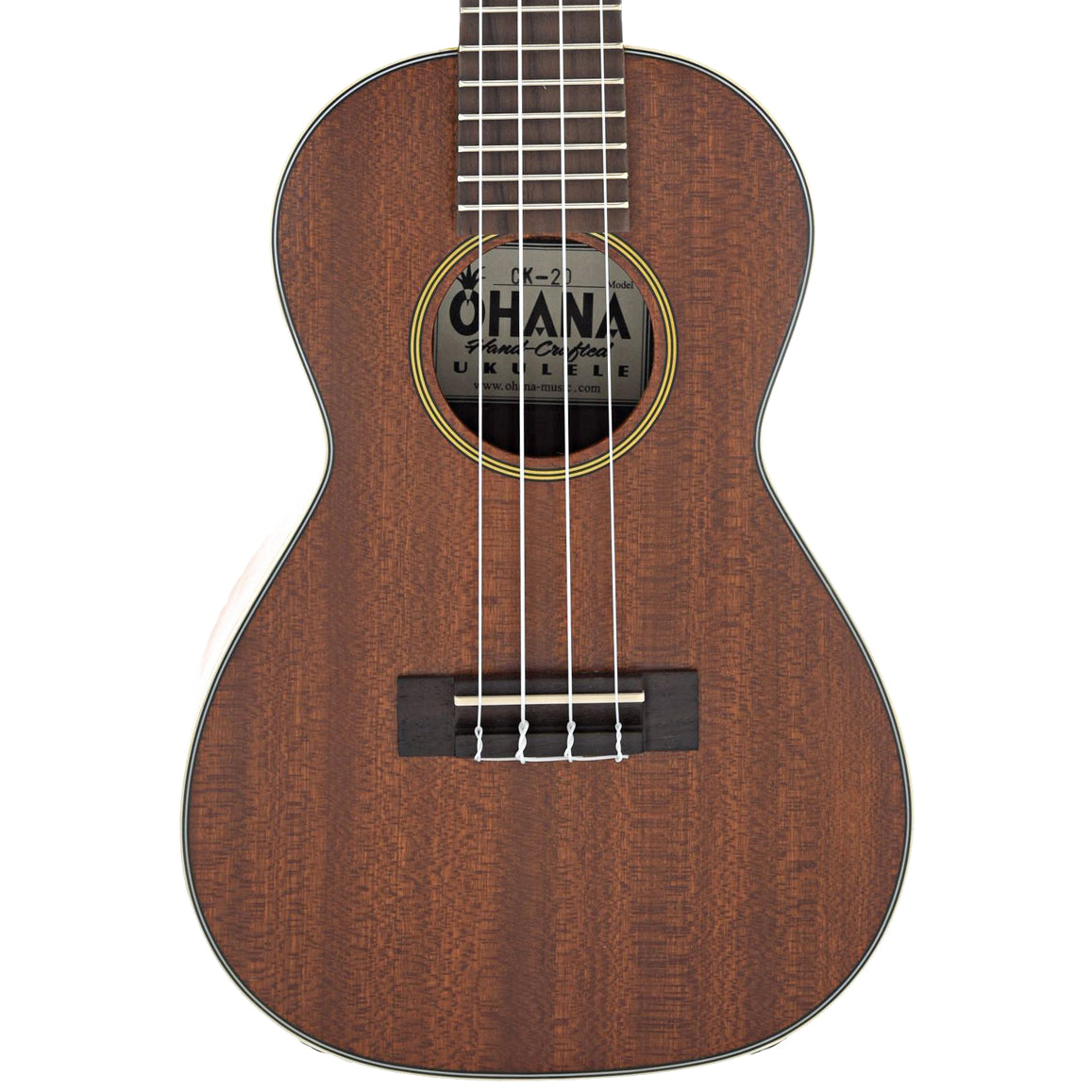 Front of Ohana CK-20 Concert Ukulele