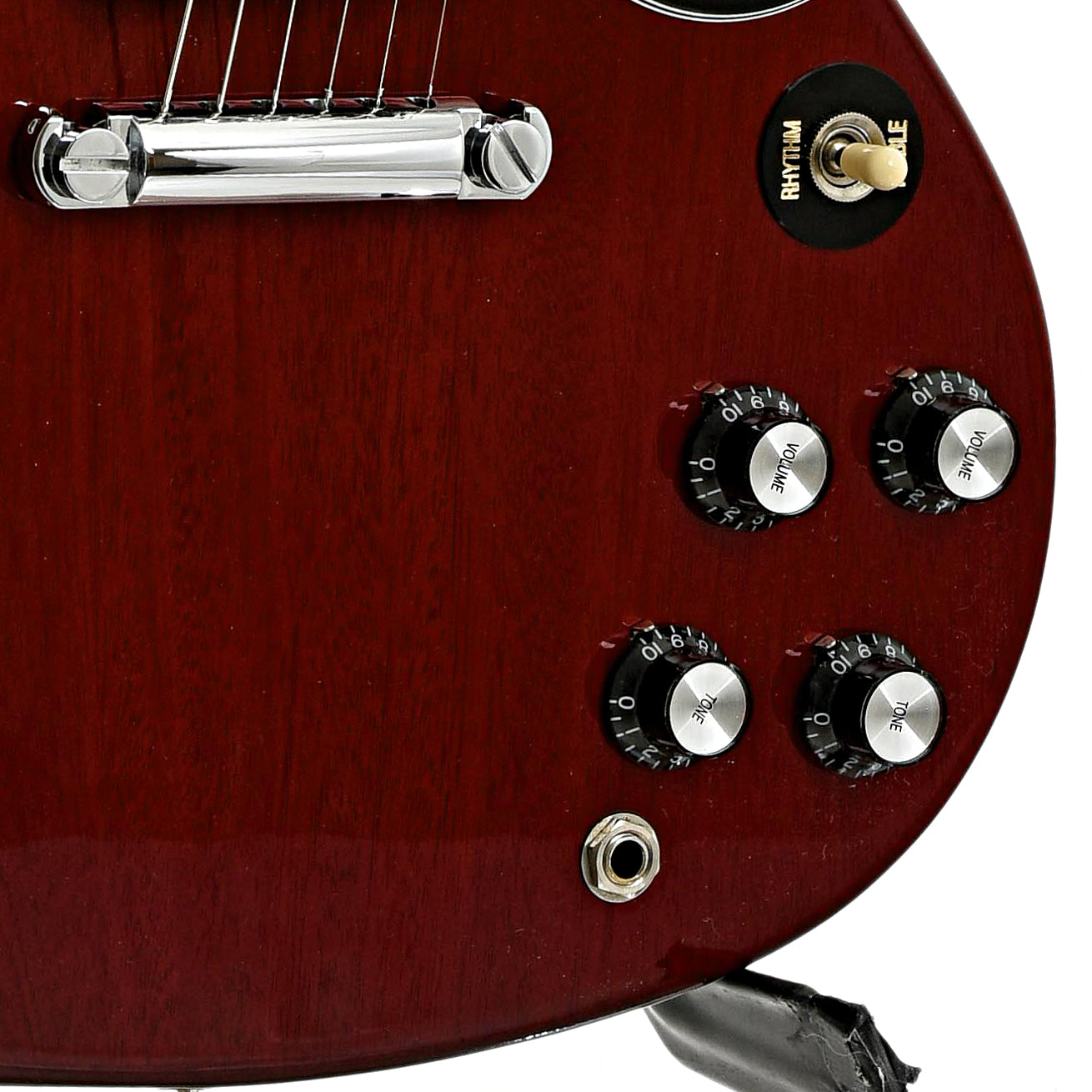 Bridge and controls of Gibson '61 SG Reissue