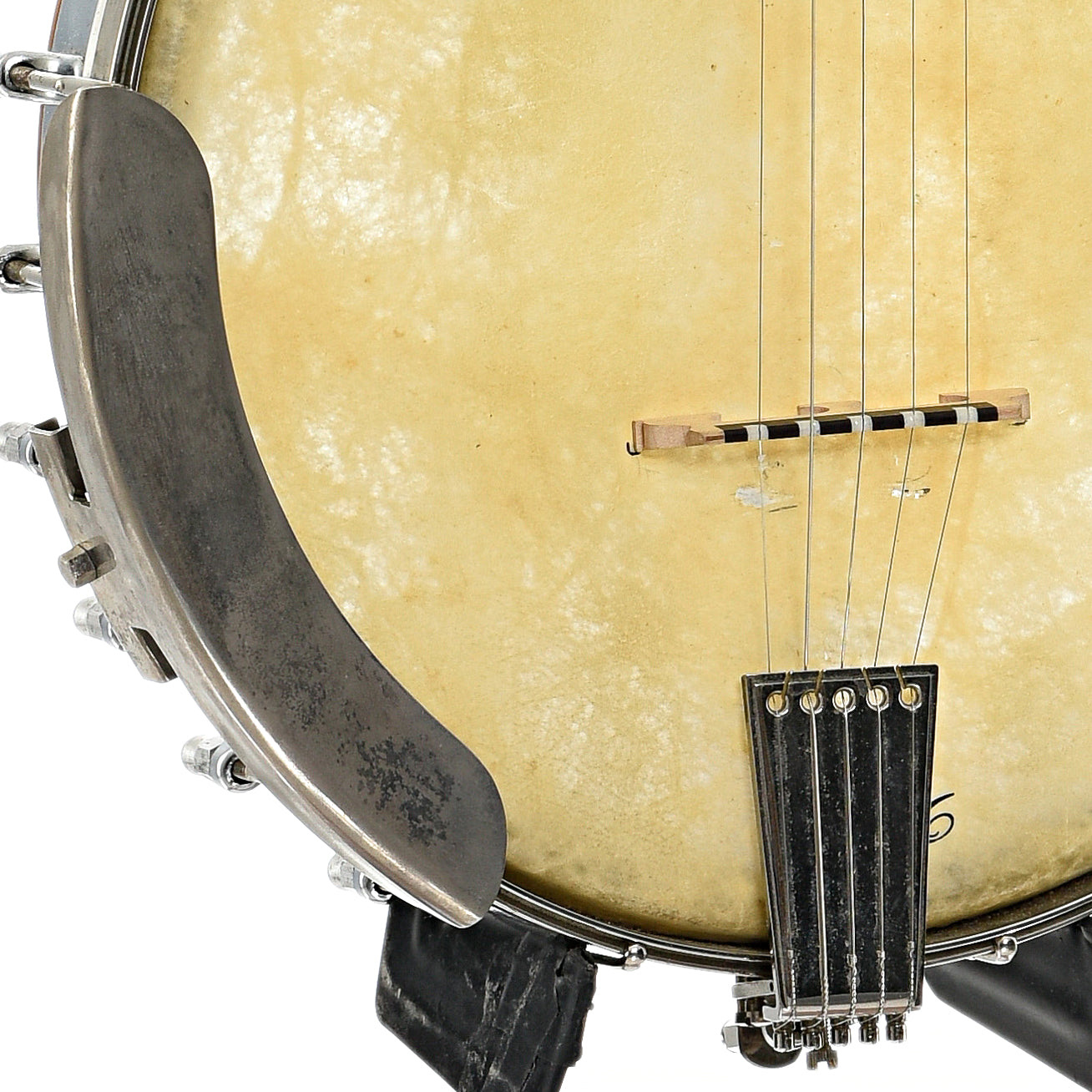 Armrest, tailpiece and bridge of Muse Style No.5 Extra long Neck Banjo (mid 1960's)