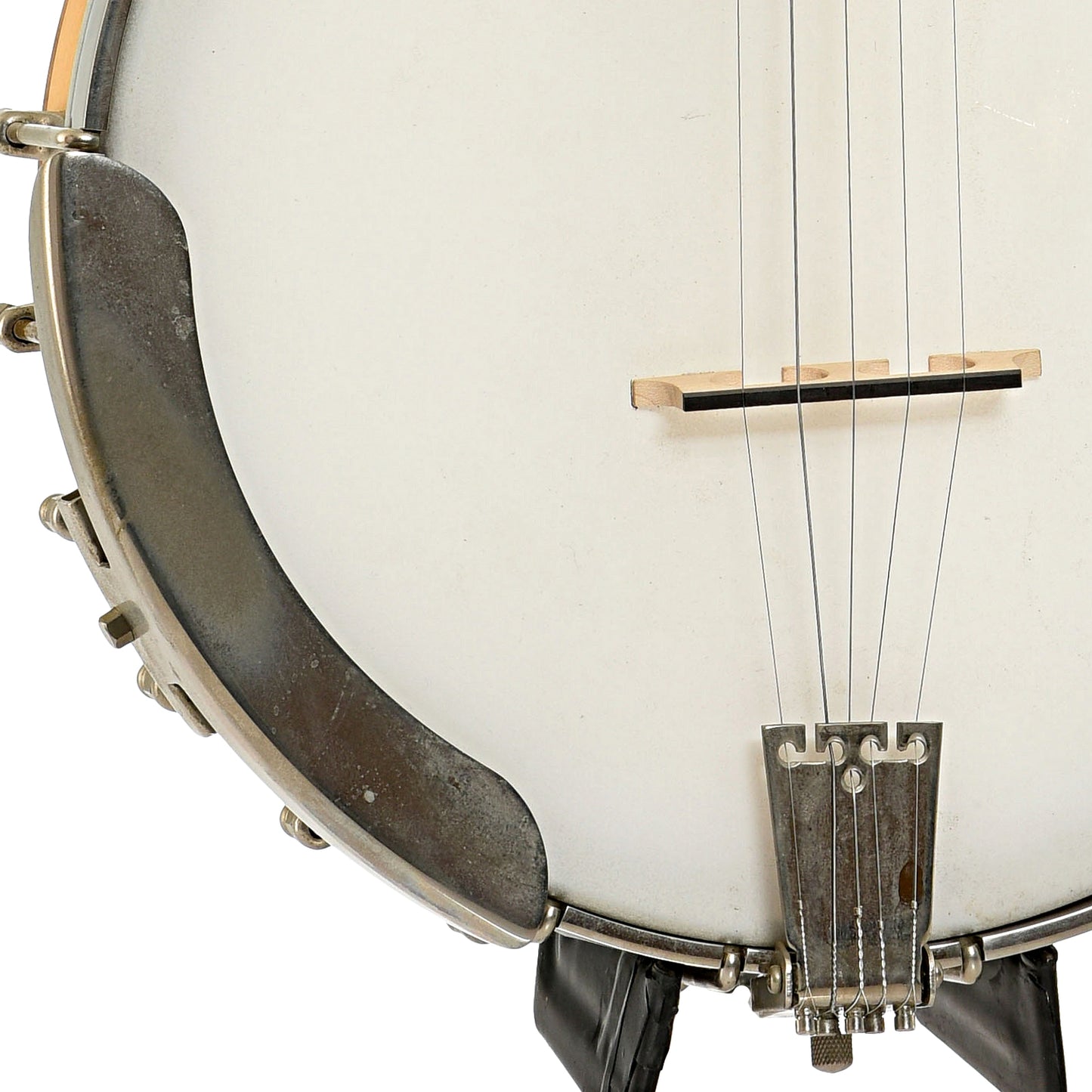 Armrest, tailpiece and bridge of Bart Reiter Regent Open Back Banjo (2006)