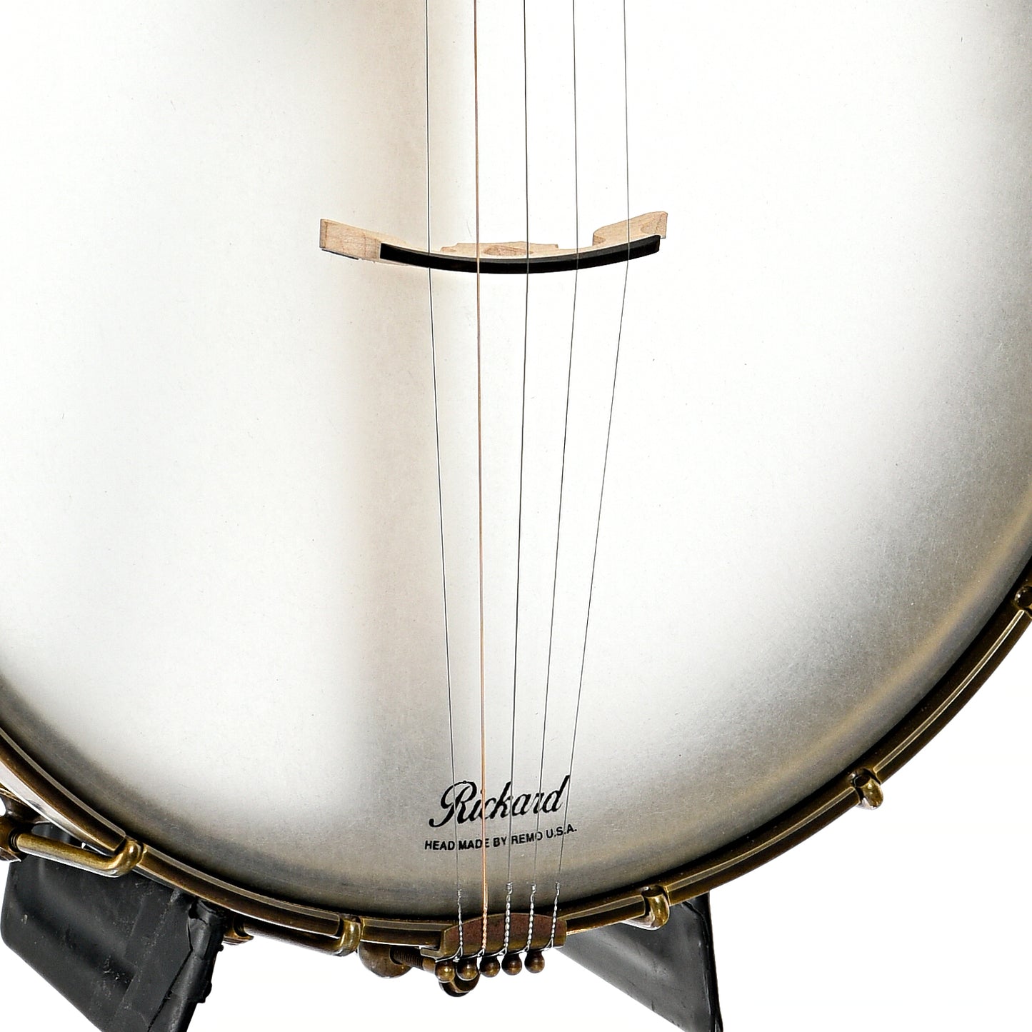 Bridge and tailpiece of Rickard Custom 12" Openback Banjo