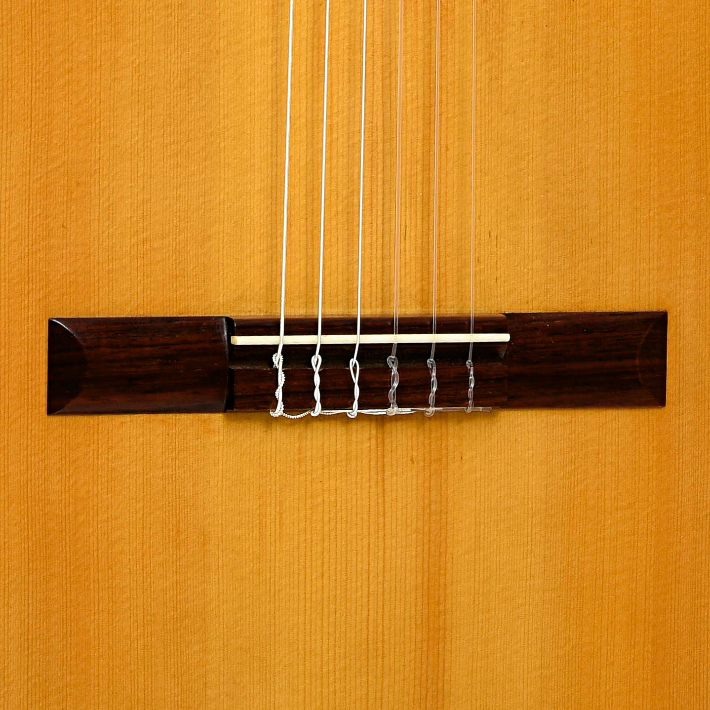 Bridge of Manouk Papazian Mahogany Classical Guitar