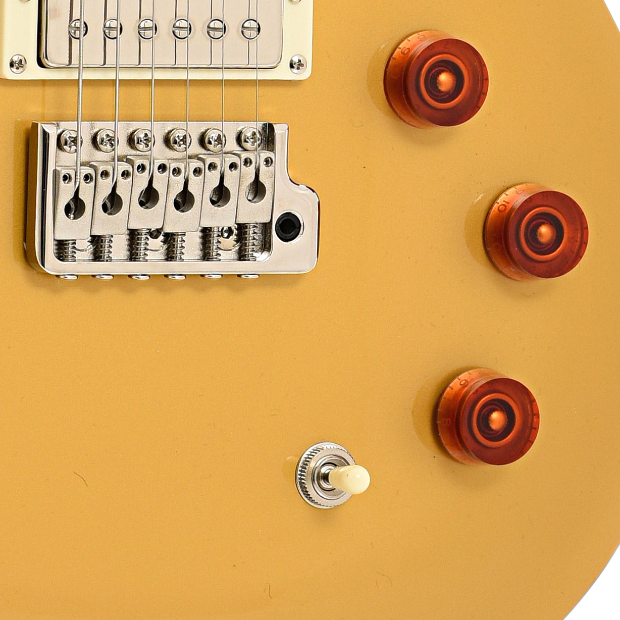 Bridge and controls of PRS SE DGT, Gold Top