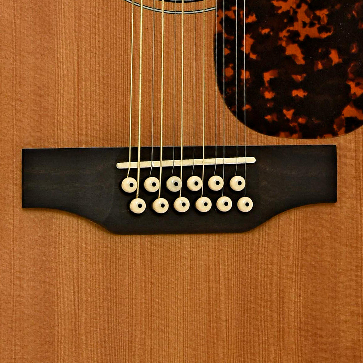 Bridge of Larrivee L-03-12 12-String Acoustic Guitar 