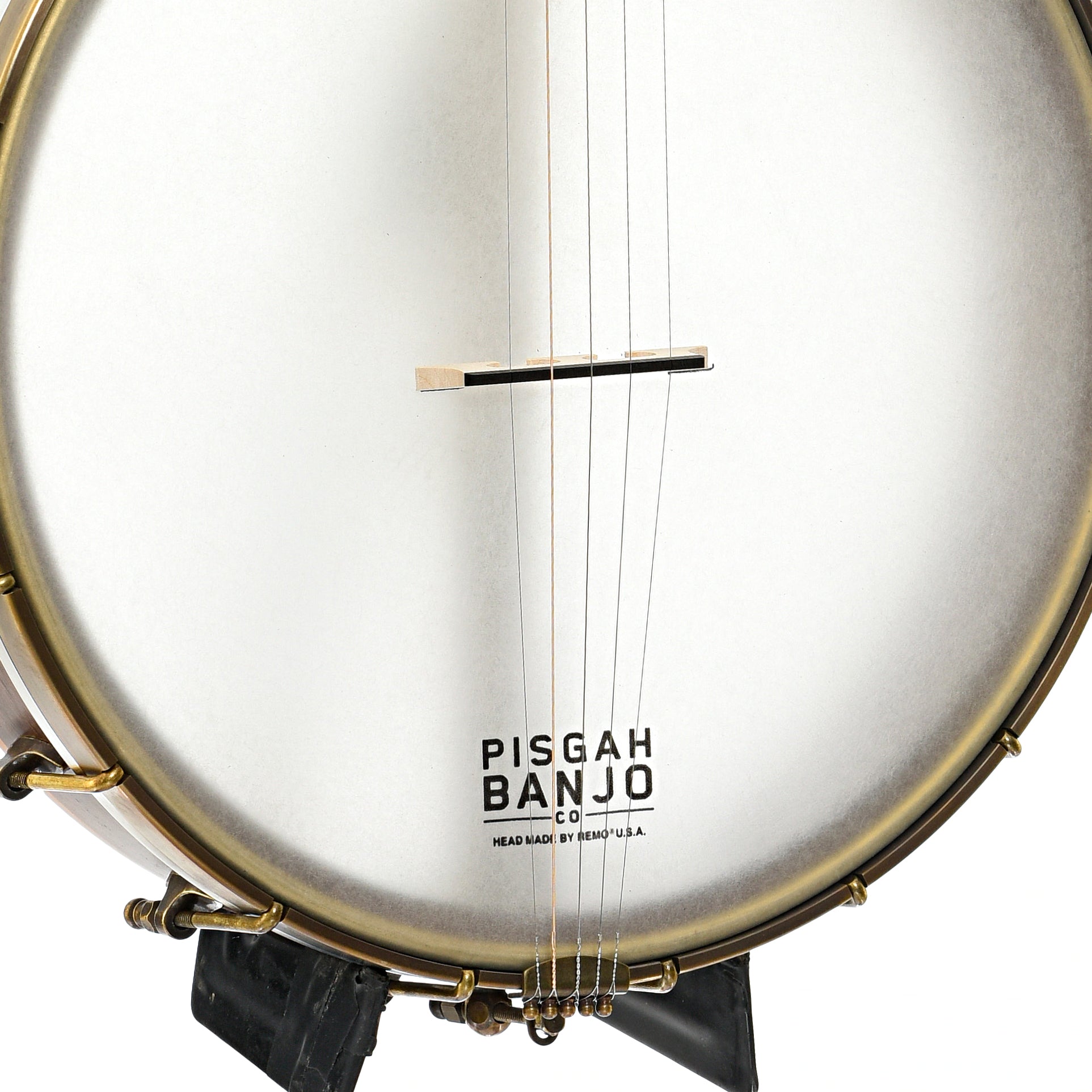 Tailpiece and bridge of  Pisgah Appalachian 12" Openback Banjo- Walnut, Short Scale