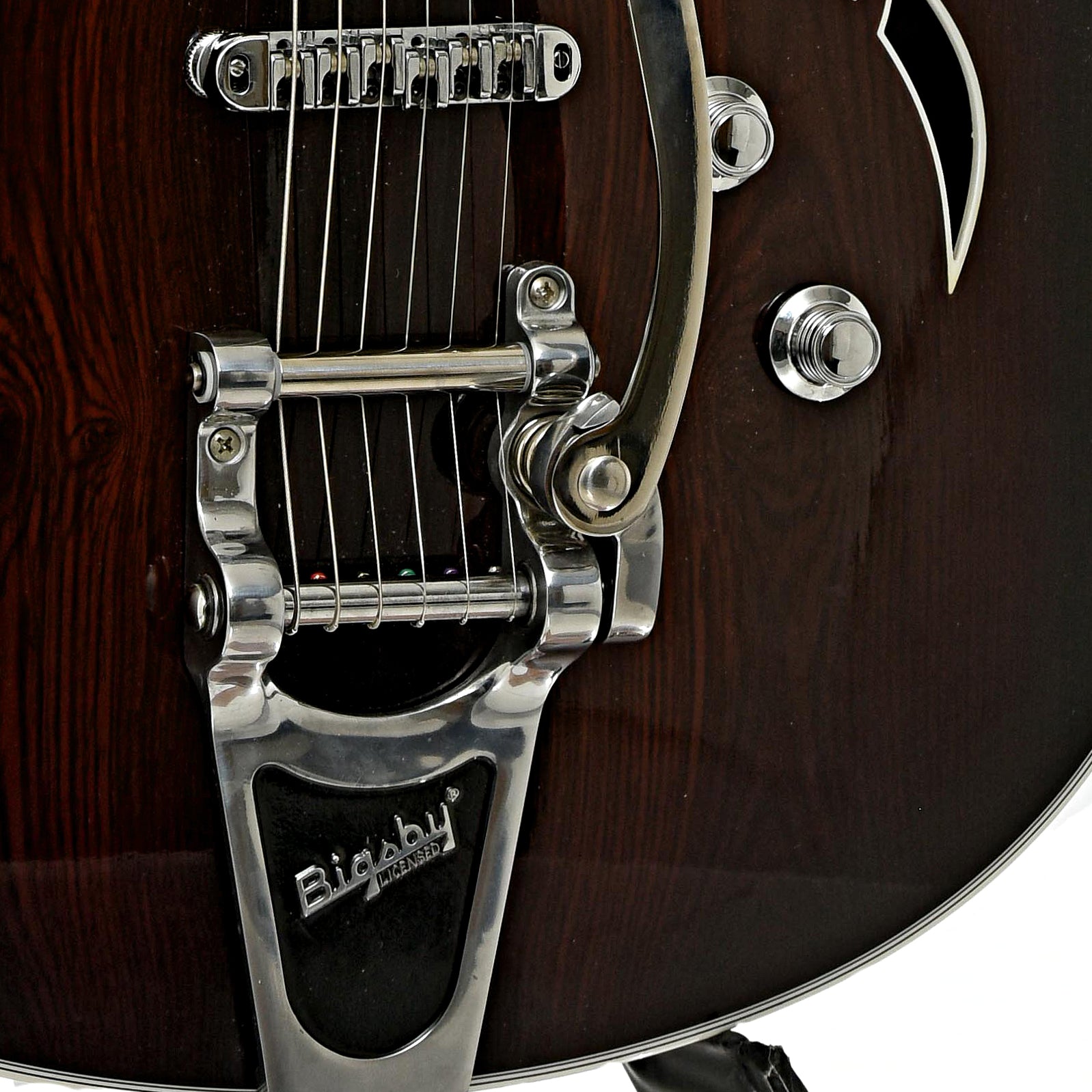 Bridge and controls of Taylor T3/B Hollowbody Electric Guitar