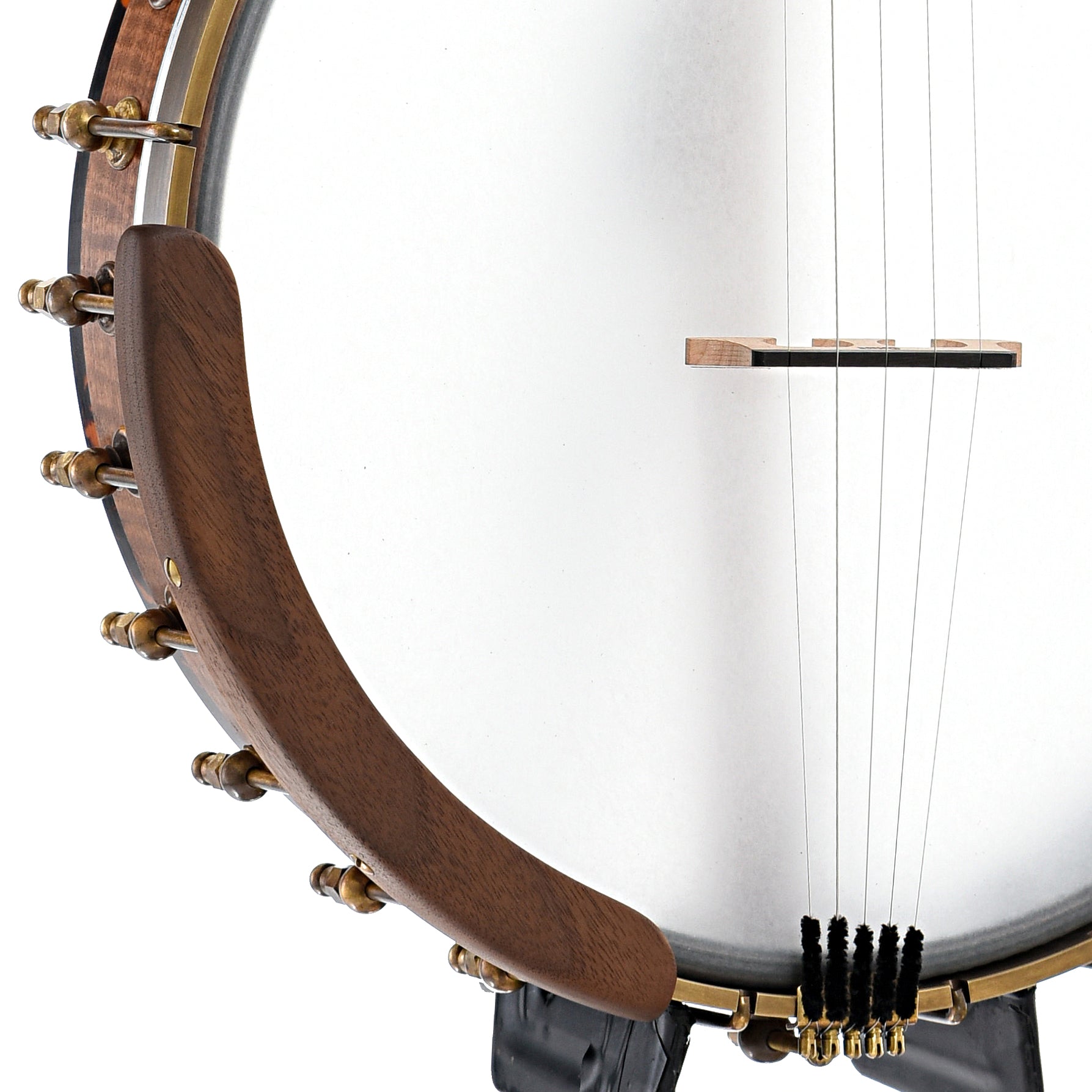 Armrest, tailpiece and bridge of Ode Magician 12" Openback Banjo