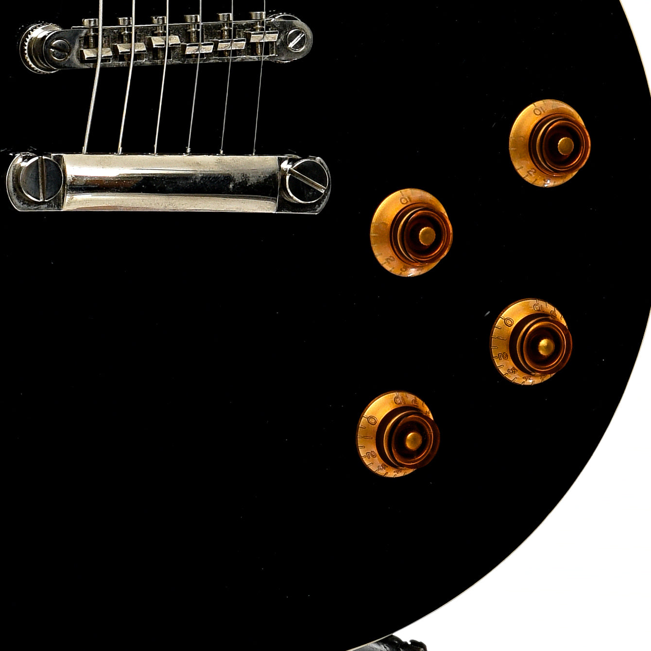 Bridge and controls of Epiphone Les Paul Traditional Pro Limited Edition(2010s)