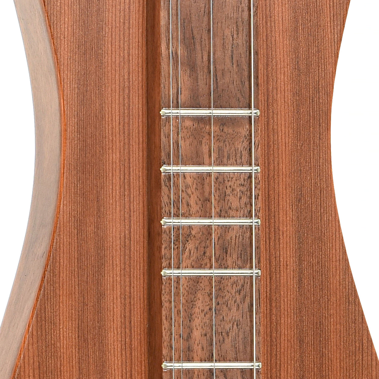 Fretboard of McSpadden Ginger 3/4 Size Walnut & Redwood Lap Dulcimer 