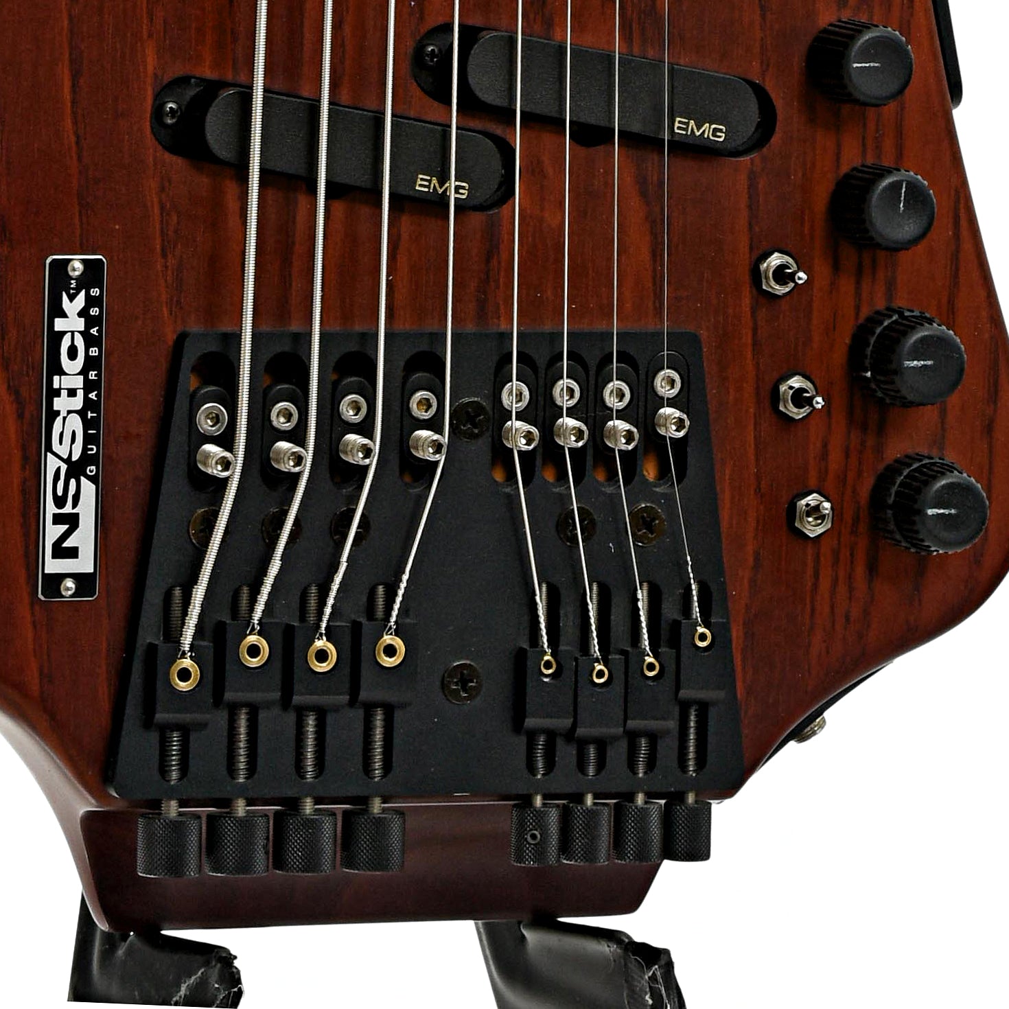 Bridge and controls of NS-Stick Electric Guitar/Bass