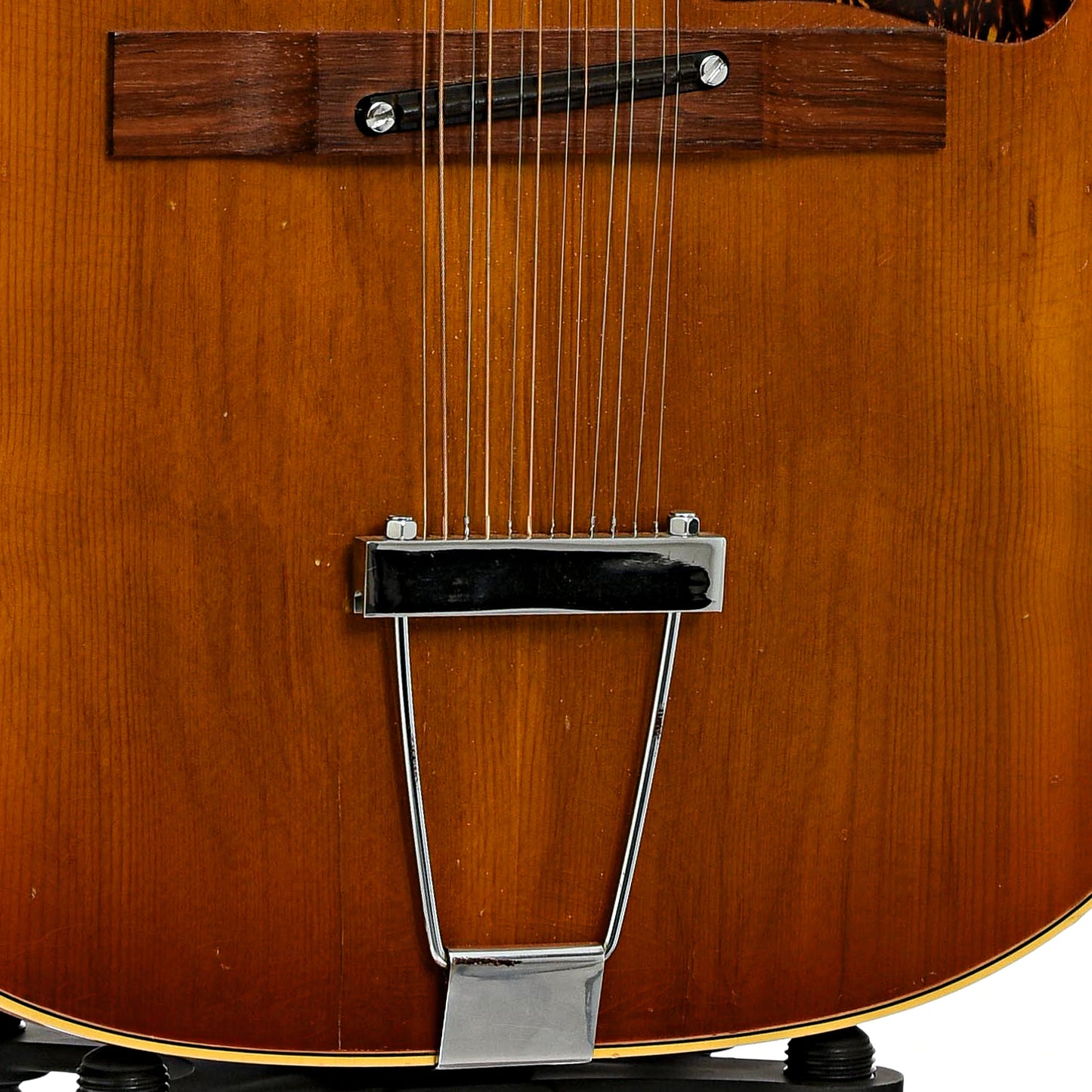 Bridge and tailpiece of Gibson B-25-12  12-String Acoustic Guitar