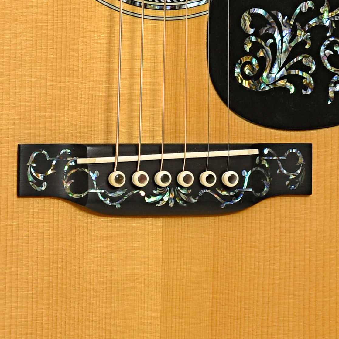 Bridge of Martin D-28 / 45 Custom Conversion Acoustic Guitar (1966/2010)