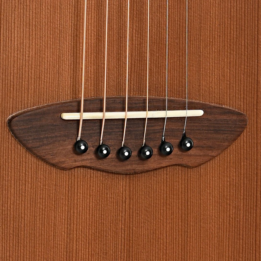 Bridge of Daniel Brauchli Tasmania 3/4 Size Guitar (2015)