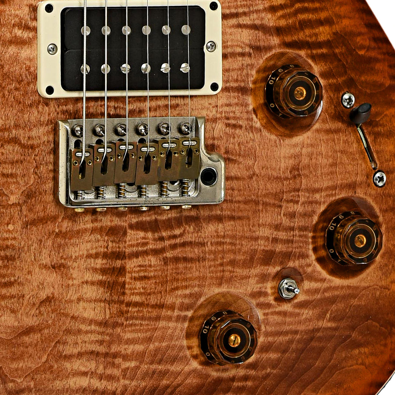 Bridge and controls of PRS P22 Electric Guitar 