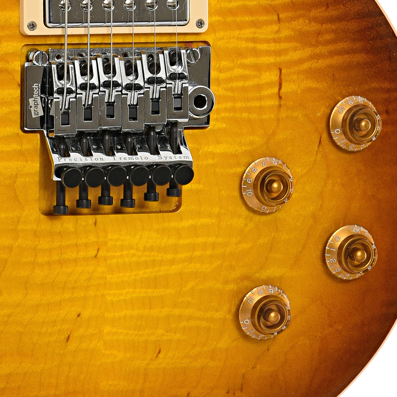 Tremolo bridge and controls of Gibson Alex Lifeson Les Paul Axcess Electric Guitar (2012)