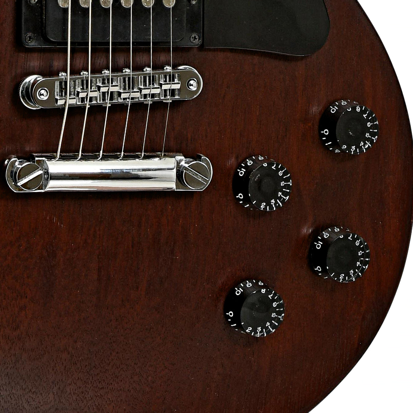 Bride and controls of Gibson Les Paul Studio Faded