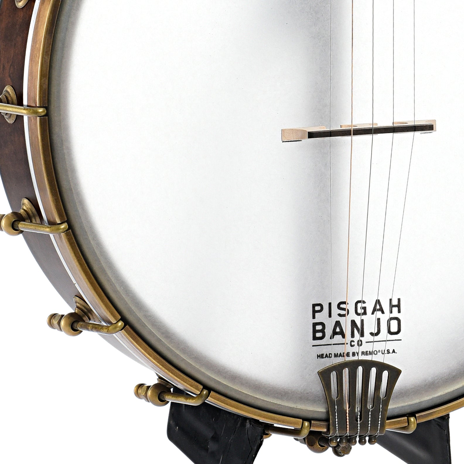 Tailpiece and bridge of Pisgah Wonder 12" Openback Banjo - Standard Scale