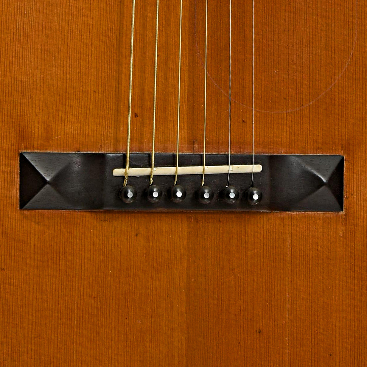 Front and side of Bruno Parlor Acoustic Guitar 