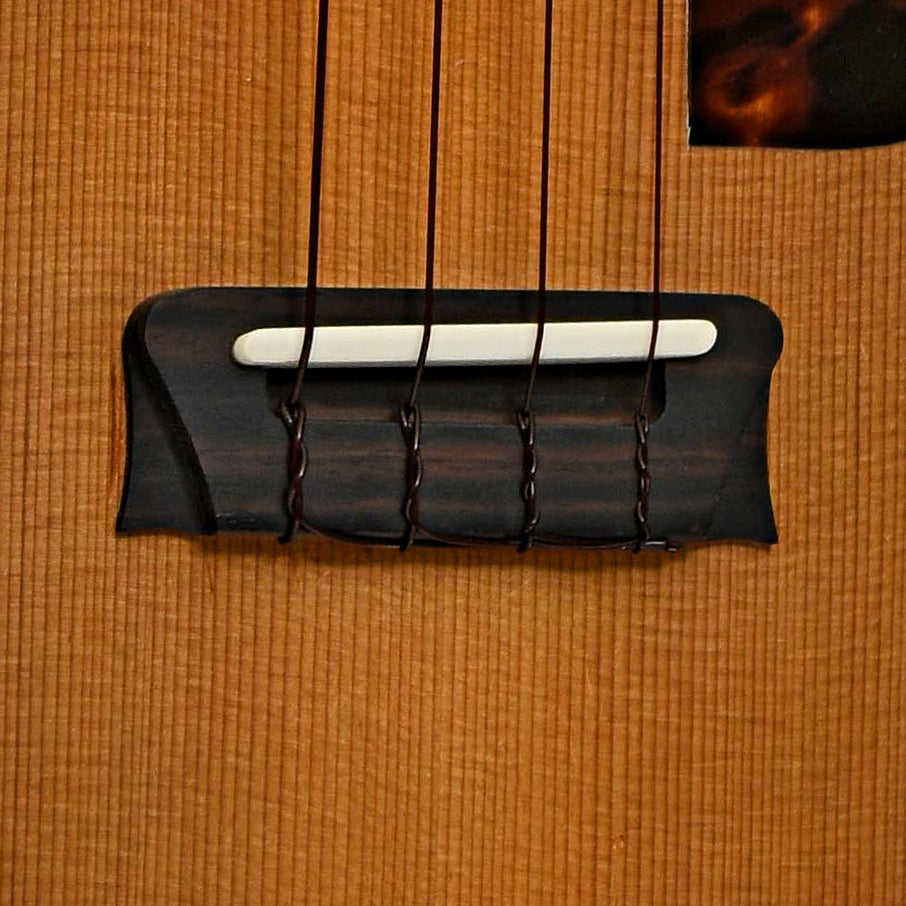 Bridge of Jerry Hoffman Boatpaddle Prototype Tenor Ukulele 