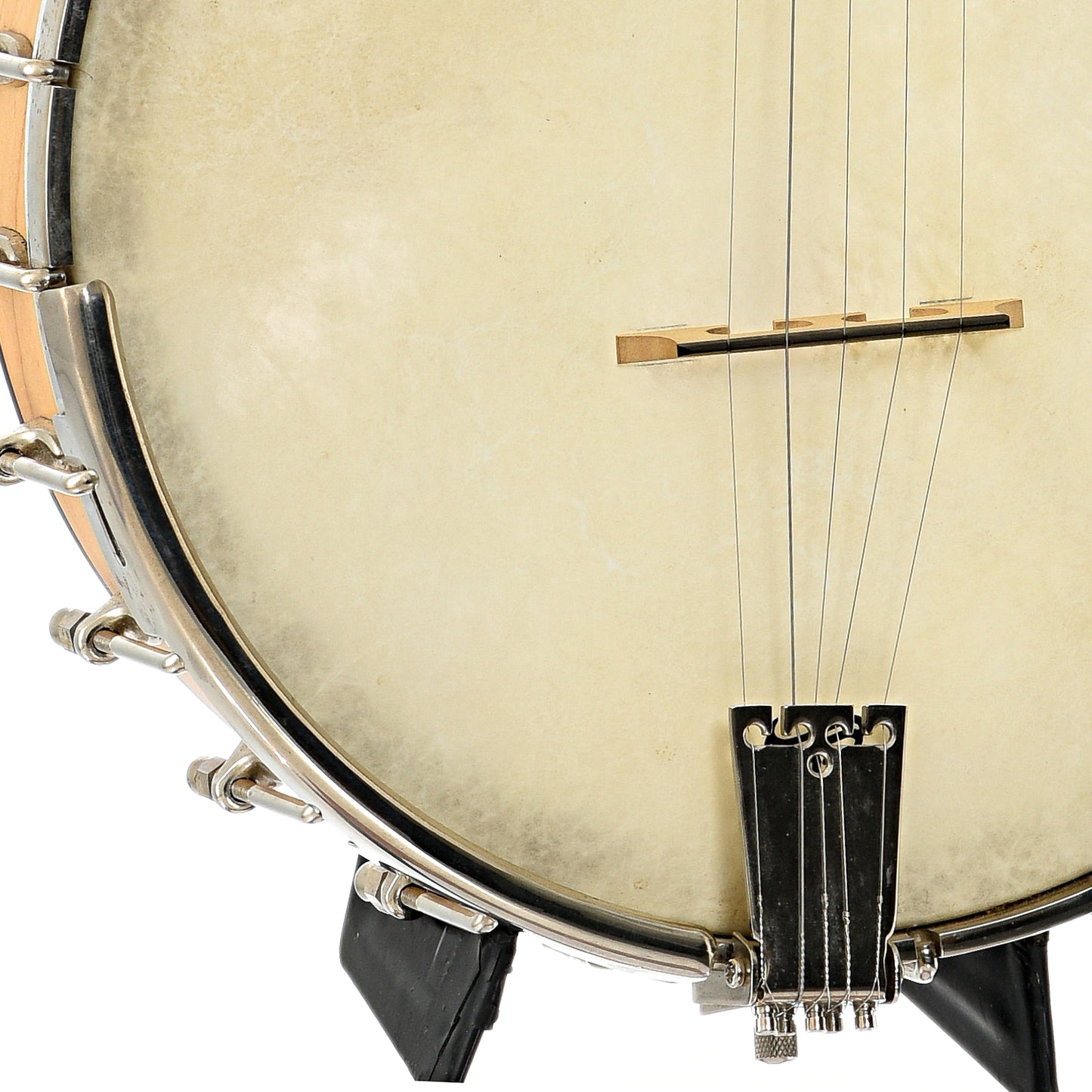 Armrest, tailpiece and bridge of Bart Reiter Special Open Back  Banjo (2003)